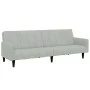 Sofá cama de 2 plazas con taburete terciopelo gris claro de , Sofás - Ref: Foro24-3258098, Precio: 330,49 €, Descuento: %