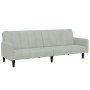 Sofá cama de 2 plazas con taburete terciopelo gris claro de , Sofás - Ref: Foro24-3258098, Precio: 336,03 €, Descuento: %