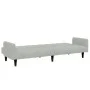 Sofá cama de 2 plazas con taburete terciopelo gris claro de , Sofás - Ref: Foro24-3258098, Precio: 330,49 €, Descuento: %