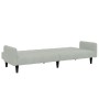 Sofá cama de 2 plazas con taburete terciopelo gris claro de , Sofás - Ref: Foro24-3258098, Precio: 336,03 €, Descuento: %