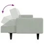 Sofá cama de 2 plazas con taburete terciopelo gris claro de , Sofás - Ref: Foro24-3258098, Precio: 330,49 €, Descuento: %