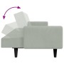 Sofá cama de 2 plazas con taburete terciopelo gris claro de , Sofás - Ref: Foro24-3258098, Precio: 336,03 €, Descuento: %