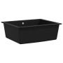 Fregadero de cocina con rebosadero granito negro de vidaXL, Fregaderos - Ref: Foro24-147069, Precio: 169,57 €, Descuento: %
