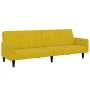 Sofá cama de 2 plazas con taburete terciopelo amarillo de , Sofás - Ref: Foro24-3258102, Precio: 325,18 €, Descuento: %