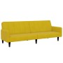 Sofá cama de 2 plazas con taburete terciopelo amarillo de , Sofás - Ref: Foro24-3258102, Precio: 330,61 €, Descuento: %