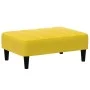 Sofá cama de 2 plazas con taburete terciopelo amarillo de , Sofás - Ref: Foro24-3258102, Precio: 325,18 €, Descuento: %