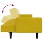 Sofá cama de 2 plazas con taburete terciopelo amarillo de , Sofás - Ref: Foro24-3258102, Precio: 325,18 €, Descuento: %