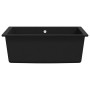 Fregadero de cocina con rebosadero granito negro de vidaXL, Fregaderos - Ref: Foro24-147069, Precio: 169,57 €, Descuento: %