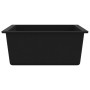 Fregadero de cocina con rebosadero granito negro de vidaXL, Fregaderos - Ref: Foro24-147069, Precio: 169,57 €, Descuento: %