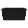Kitchen sink with black granite overflow by vidaXL, Sinks - Ref: Foro24-147069, Price: 158,82 €, Discount: %