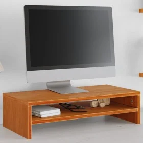 Soporte de monitor madera maciza pino marrón cera 50x24x13 cm de , Muebles TV - Ref: Foro24-847162, Precio: 21,25 €, Descuent...