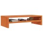 Soporte de monitor madera maciza pino marrón cera 50x24x13 cm de , Muebles TV - Ref: Foro24-847162, Precio: 22,37 €, Descuent...