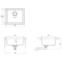 Kitchen sink with black granite overflow by vidaXL, Sinks - Ref: Foro24-147069, Price: 158,82 €, Discount: %