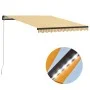 Toldo manual retráctil con LED amarillo y blanco 300x250 cm de vidaXL, Toldos - Ref: Foro24-3055222, Precio: 276,76 €, Descue...