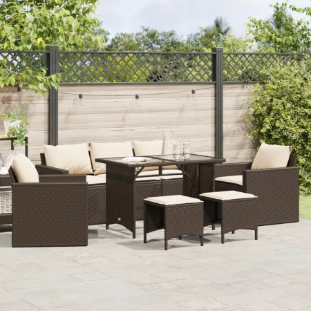 Set sofás de jardín 6 piezas y cojines ratán sintético marrón de , Conjuntos de jardín - Ref: Foro24-3213550, Precio: 480,76 ...