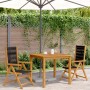 Sillas de jardín 2 uds madera maciza acacia polipropileno negro de , Sillas de jardín - Ref: Foro24-367654, Precio: 159,72 €,...