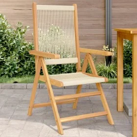 Sillas de jardín 2 uds madera maciza acacia polipropileno beige de , Sillas de jardín - Ref: Foro24-367656, Precio: 172,62 €,...