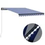 Toldo retráctil manual con LED azul y blanco 300x250 cm de vidaXL, Toldos - Ref: Foro24-3055220, Precio: 271,57 €, Descuento: %