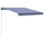 Toldo retráctil manual con LED azul y blanco 300x250 cm de vidaXL, Toldos - Ref: Foro24-3055220, Precio: 271,57 €, Descuento: %
