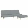 Sofá cama de 2 plazas con taburete tela gris claro de , Sofás - Ref: Foro24-3258085, Precio: 305,48 €, Descuento: %