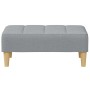 Sofá cama de 2 plazas con taburete tela gris claro de , Sofás - Ref: Foro24-3258085, Precio: 303,96 €, Descuento: %