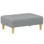 Sofá cama de 2 plazas con taburete tela gris claro de , Sofás - Ref: Foro24-3258085, Precio: 305,48 €, Descuento: %