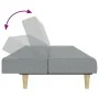 Sofá cama de 2 plazas con taburete tela gris claro de , Sofás - Ref: Foro24-3258085, Precio: 305,48 €, Descuento: %