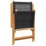 Sillas de jardín reclinables 6 uds ratán PE madera maciza negro de , Sillas de jardín - Ref: Foro24-3214521, Precio: 458,74 €...