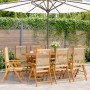 Sillas de jardín reclinables 8 uds madera maciza acacia beige de , Sillas de jardín - Ref: Foro24-3214537, Precio: 673,73 €, ...