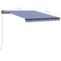 Toldo retráctil manual con LED azul y blanco 300x250 cm de vidaXL, Toldos - Ref: Foro24-3055220, Precio: 271,15 €, Descuento: %