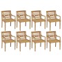 Sillas Batavia 8 unidades madera maciza de teca con cojines de , Sillas de jardín - Ref: Foro24-3073359, Precio: 1,00 €, Desc...