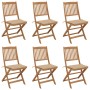 Sillas de jardín plegables 6 uds y cojines madera maciza acacia de , Sillas de jardín - Ref: Foro24-3074997, Precio: 329,71 €...