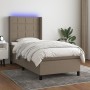 Cama box spring colchón y luces LED tela gris taupe 90x190 cm de , Camas y somieres - Ref: Foro24-3138281, Precio: 351,01 €, ...
