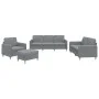 Set of sofas with 4 light gray fabric cushions by , Sofas - Ref: Foro24-3202062, Price: 649,71 €, Discount: %