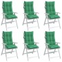 Cojines de silla con respaldo alto 6 uds tela Oxford verde de , Cojines para sillas y sofás - Ref: Foro24-377619, Precio: 126...
