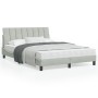 Estructura cama con luces LED terciopelo gris claro 120x200 cm de , Camas y somieres - Ref: Foro24-3213769, Precio: 178,83 €,...