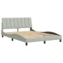 Estructura cama con luces LED terciopelo gris claro 120x200 cm de , Camas y somieres - Ref: Foro24-3213769, Precio: 178,83 €,...