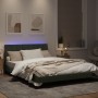 Estructura cama con luces LED terciopelo gris claro 120x200 cm de , Camas y somieres - Ref: Foro24-3213769, Precio: 178,83 €,...