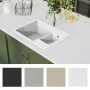 Double bowl kitchen sink with white granite overflow by vidaXL, Sinks - Ref: Foro24-147088, Price: 163,89 €, Discount: %