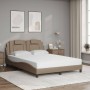 Cama con colchón cuero sintético capuchino 140x190 cm de , Camas y somieres - Ref: Foro24-3208793, Precio: 374,00 €, Descuent...