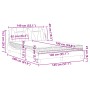 Cama con colchón cuero sintético capuchino 140x190 cm de , Camas y somieres - Ref: Foro24-3208793, Precio: 374,00 €, Descuent...