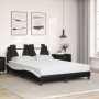 Cama con colchón cuero sintético negro y blanco 140x200 cm de , Camas y somieres - Ref: Foro24-3208801, Precio: 395,27 €, Des...
