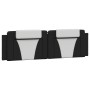 Cama con colchón cuero sintético negro y blanco 180x200 cm de , Camas y somieres - Ref: Foro24-3208815, Precio: 443,08 €, Des...