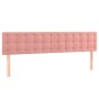 Estructura de cama con cabecero terciopelo rosa 120x190 cm de , Camas y somieres - Ref: Foro24-3270607, Precio: 183,99 €, Des...