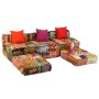 Puf modular de 3 plazas de tela patchwork en Decoración | Comprar online en Foru.es