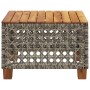 Mesa de jardín ratán sintético madera acacia gris 55x55x36 cm de , Mesas de jardín - Ref: Foro24-365930, Precio: 69,07 €, Des...