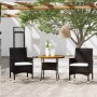 Set de bistró jardín 3 pzas ratán sintético madera maciza negro de , Conjuntos de jardín - Ref: Foro24-3095908, Precio: 241,6...