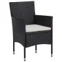 Set de bistró jardín 3 pzas ratán sintético madera maciza negro de , Conjuntos de jardín - Ref: Foro24-3095908, Precio: 230,8...