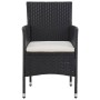 Set comedor jardín 3 pzas ratán sintético madera maciza negro de , Conjuntos de jardín - Ref: Foro24-3095922, Precio: 254,39 ...