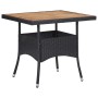Set comedor jardín 3 pzas ratán sintético madera maciza negro de , Conjuntos de jardín - Ref: Foro24-3095922, Precio: 254,39 ...